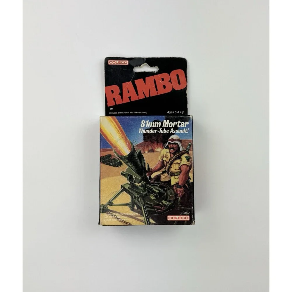Coleco RAMBO 81mm Mortar Thunder Tube Assault accessory set 1985-86